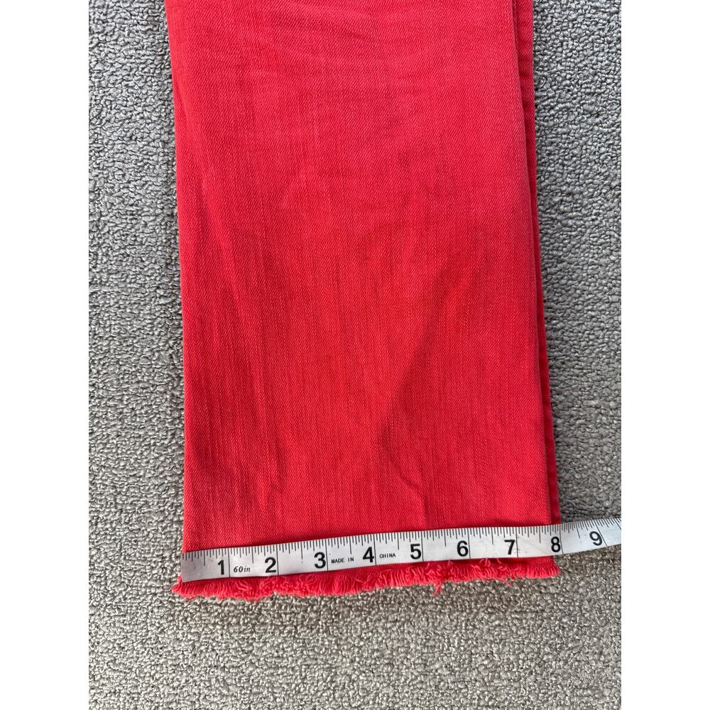 Mother Superior The Hustler Ankle Fray Jeans The Devil May Care Mars Red Sz 28 - Picture 14 of 15